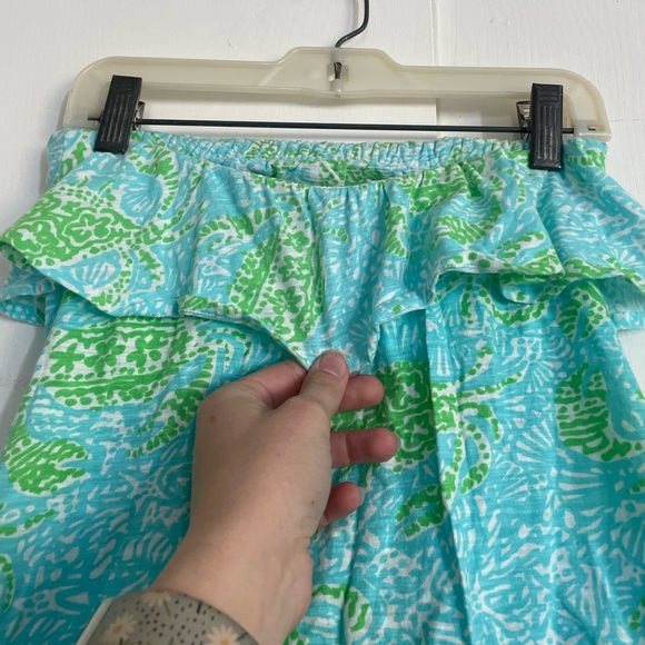 Lilly Pulitzer Blue and Green Strapless Top - Picture 5 of 7